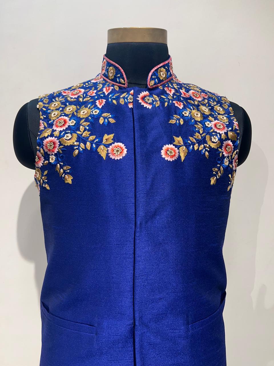 Hand Embroidered Kurta Jacket Set