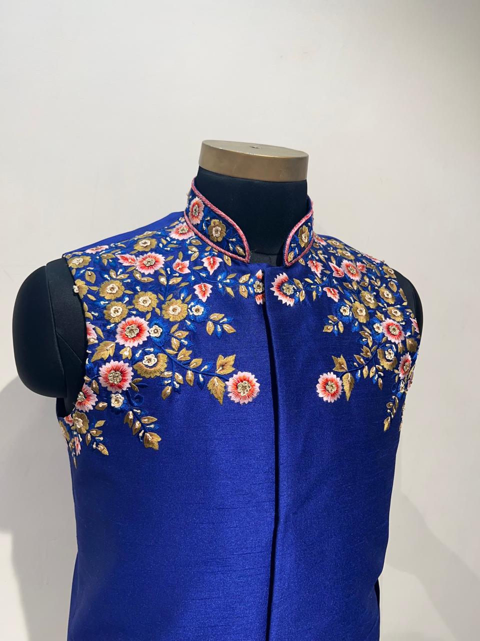 Hand Embroidered Kurta Jacket Set