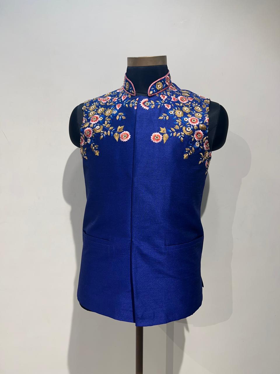 Hand Embroidered Kurta Jacket Set