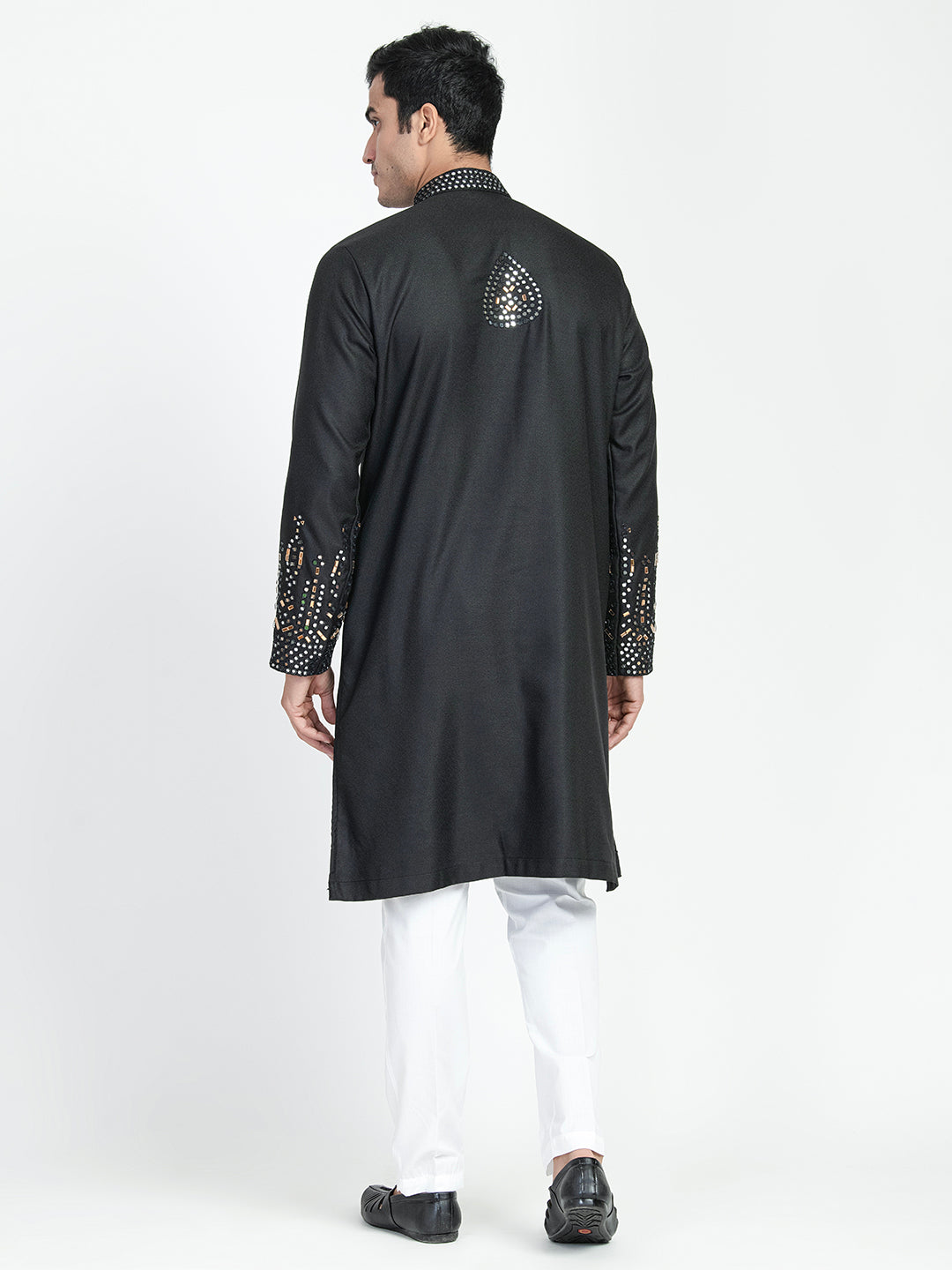 Hand Embroidered Glass Work Kurta Set