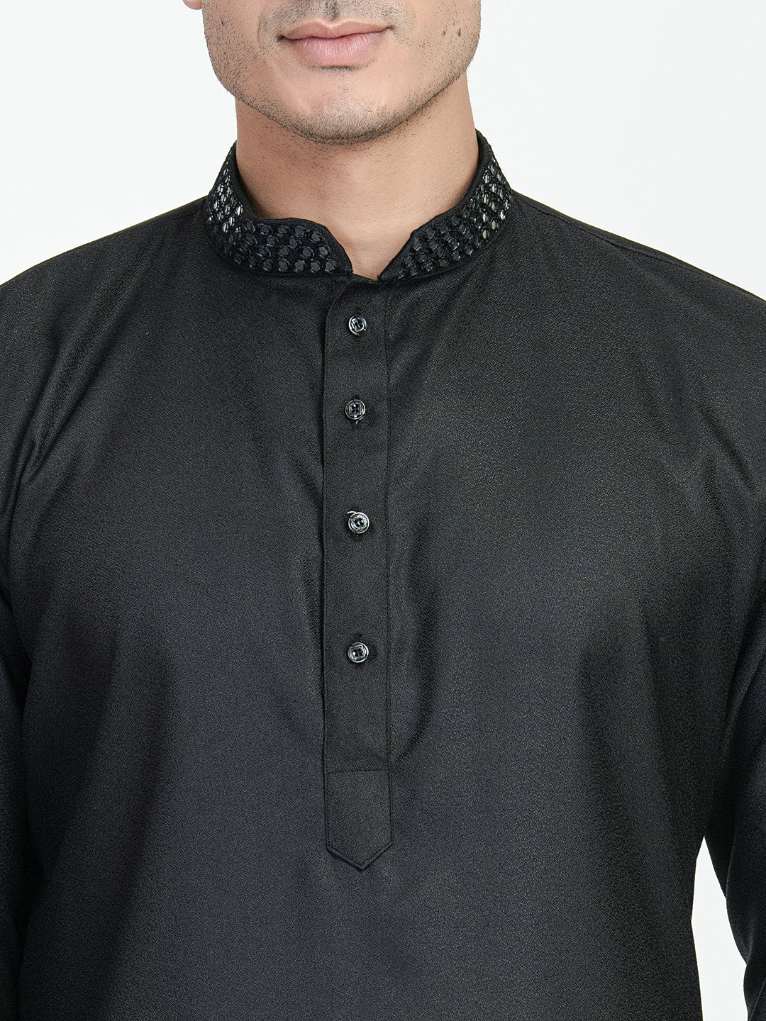 Hand Embroidered Glass Work Kurta Set