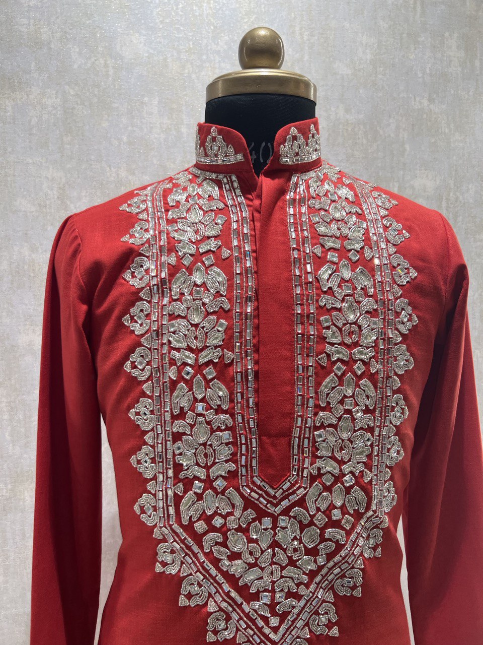 Handwork Placement Embroidery Kurta Set