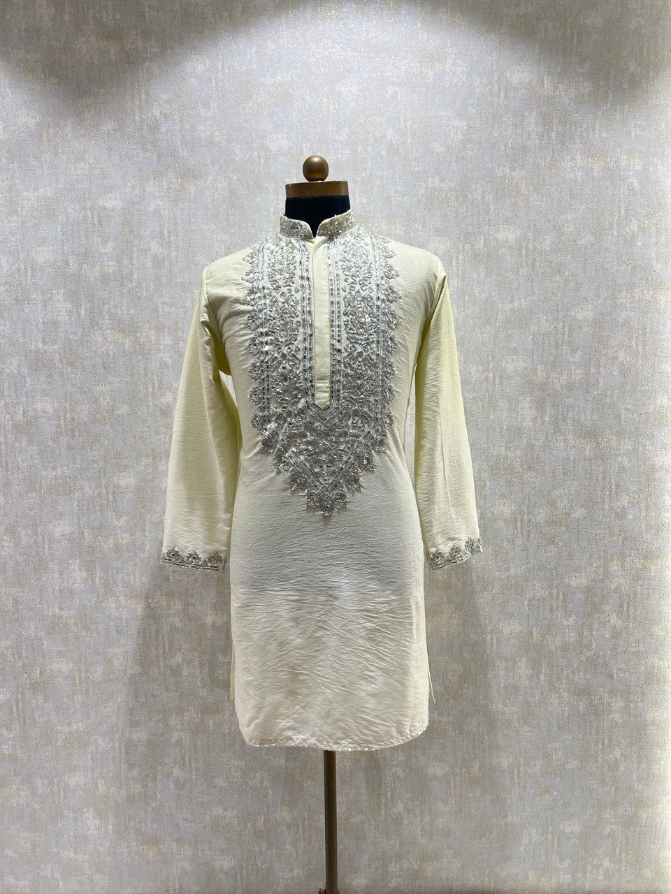 Hand Embroidered Real Glass Work Kurta Set