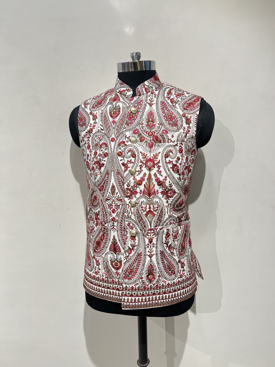 Kashmiri Embroidery Kurta Jacket Set