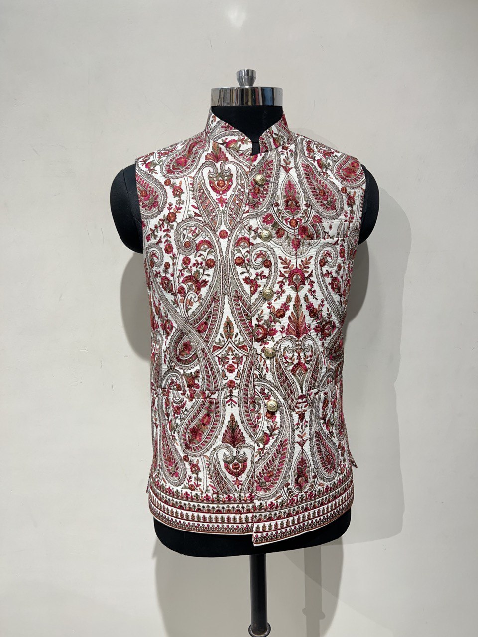Kashmiri Embroidery Kurta Jacket Set