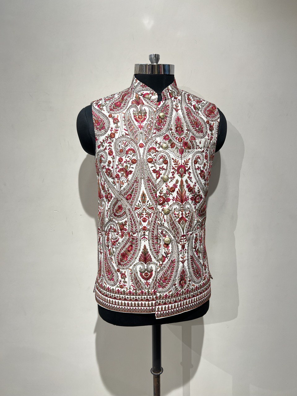 Kashmiri Embroidery Kurta Jacket Set