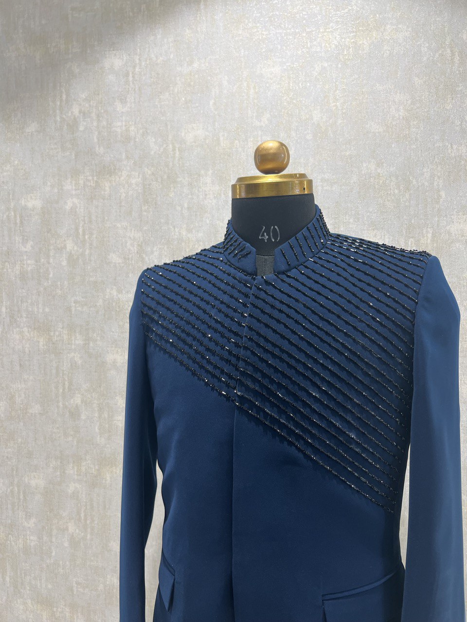 Hand Embroidered Bandhgala Suit Set