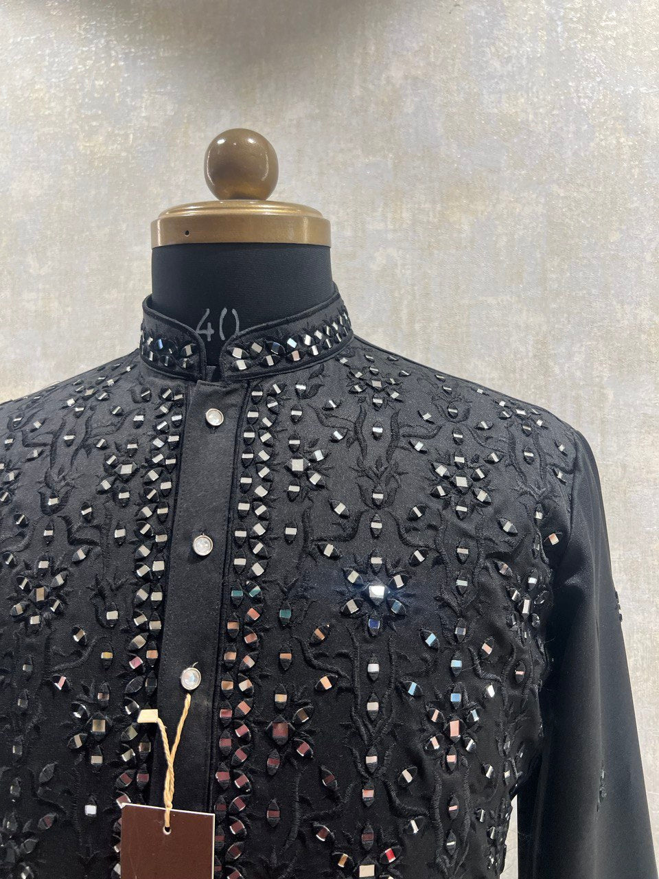 Real Glass Intricate Threadwork Kurta Set