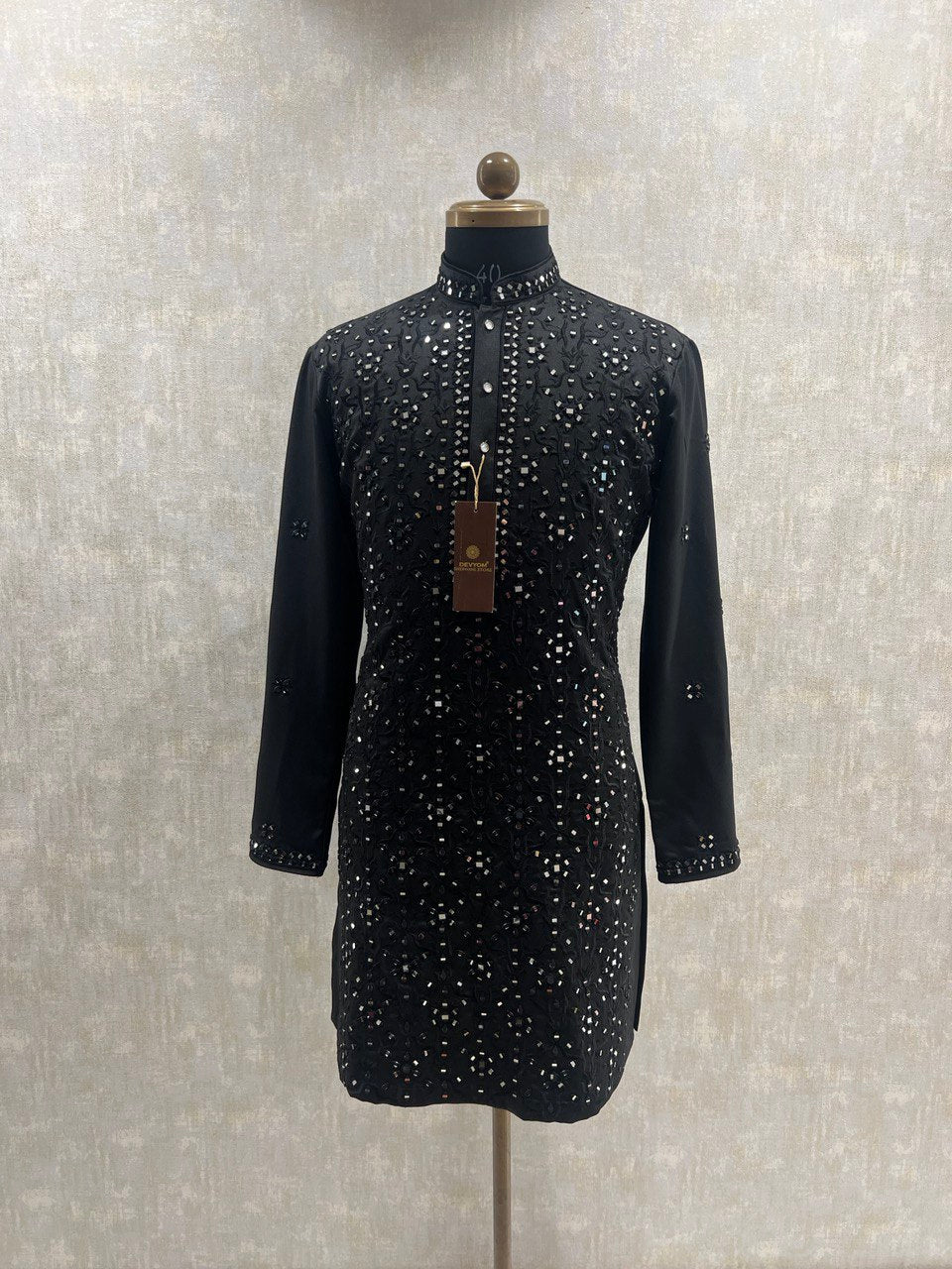 Real Glass Intricate Threadwork Kurta Set