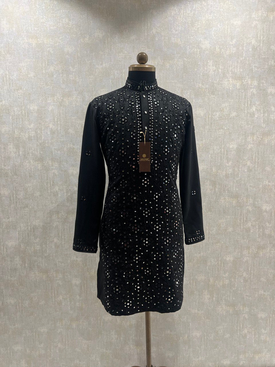 Real Glass Intricate Threadwork Kurta Set