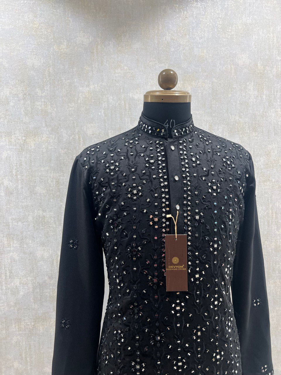 Real Glass Intricate Threadwork Kurta Set