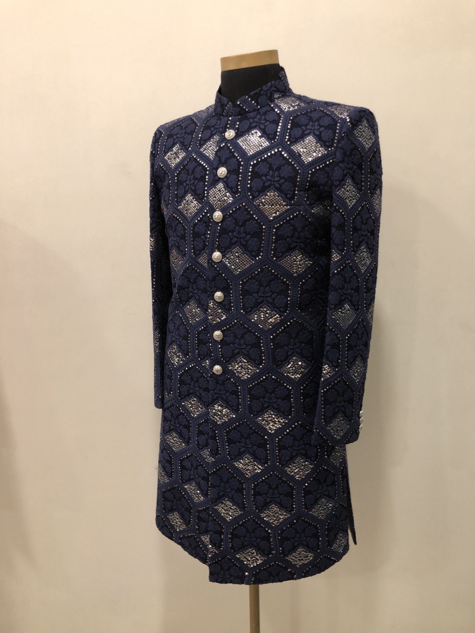 Chikankari Box Embroidery Work Indowestern Set