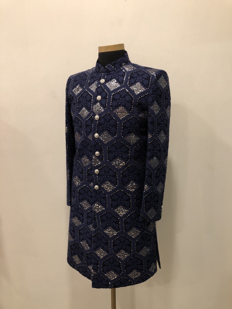 Chikankari Box Embroidery Work Indowestern Set