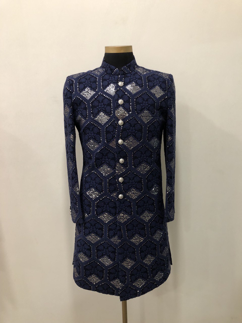 Chikankari Box Embroidery Work Indowestern Set