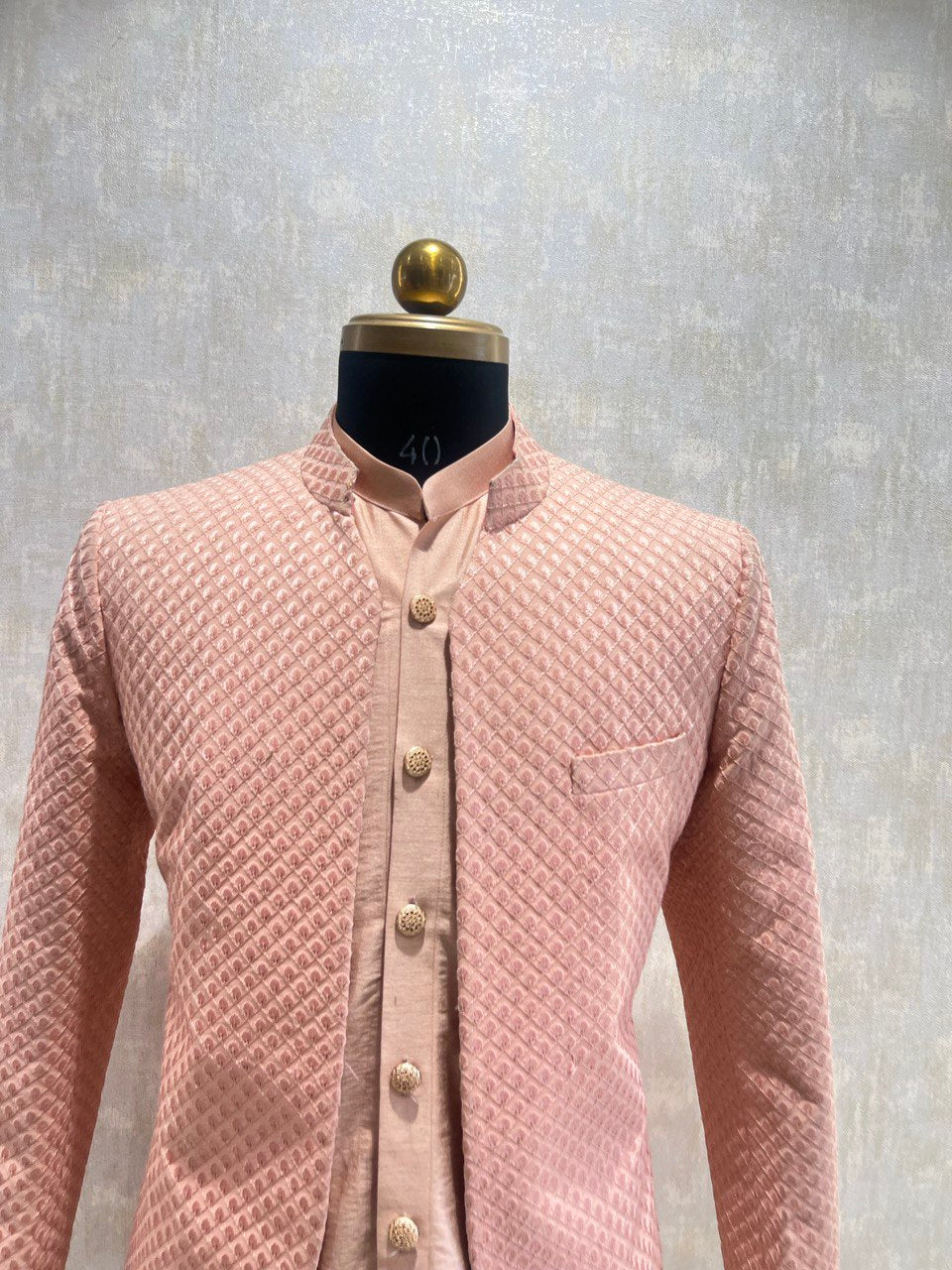 Thread Embroidery Indowestern Shrug Set