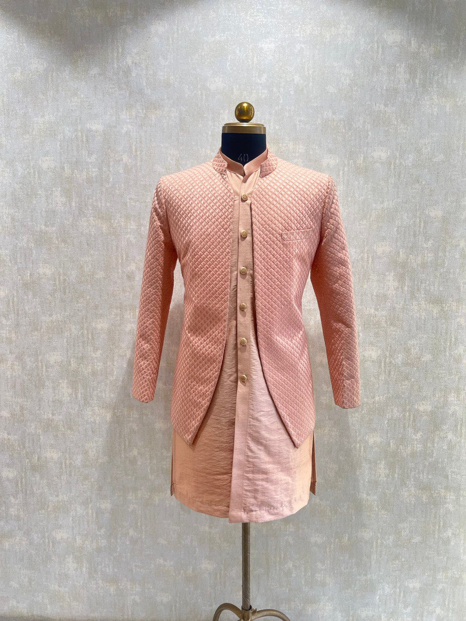 Thread Embroidery Indowestern Shrug Set