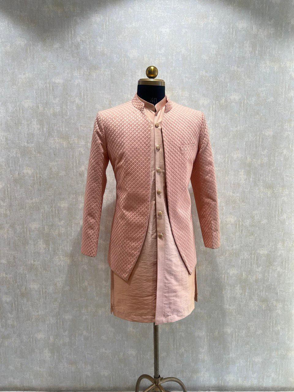 Thread Embroidery Indowestern Shrug Set
