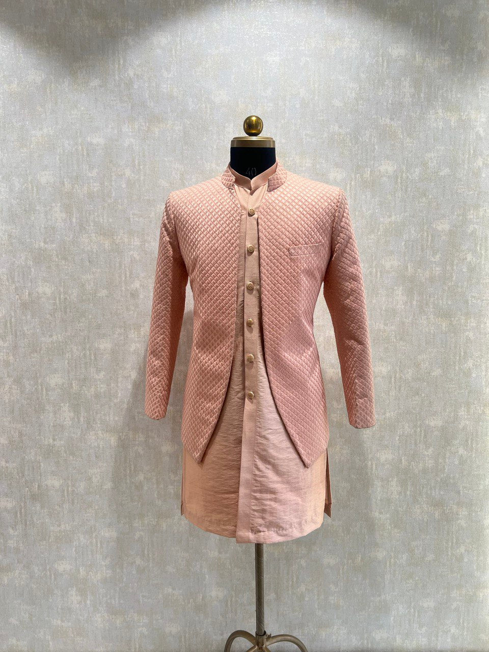 Thread Embroidery Indowestern Shrug Set