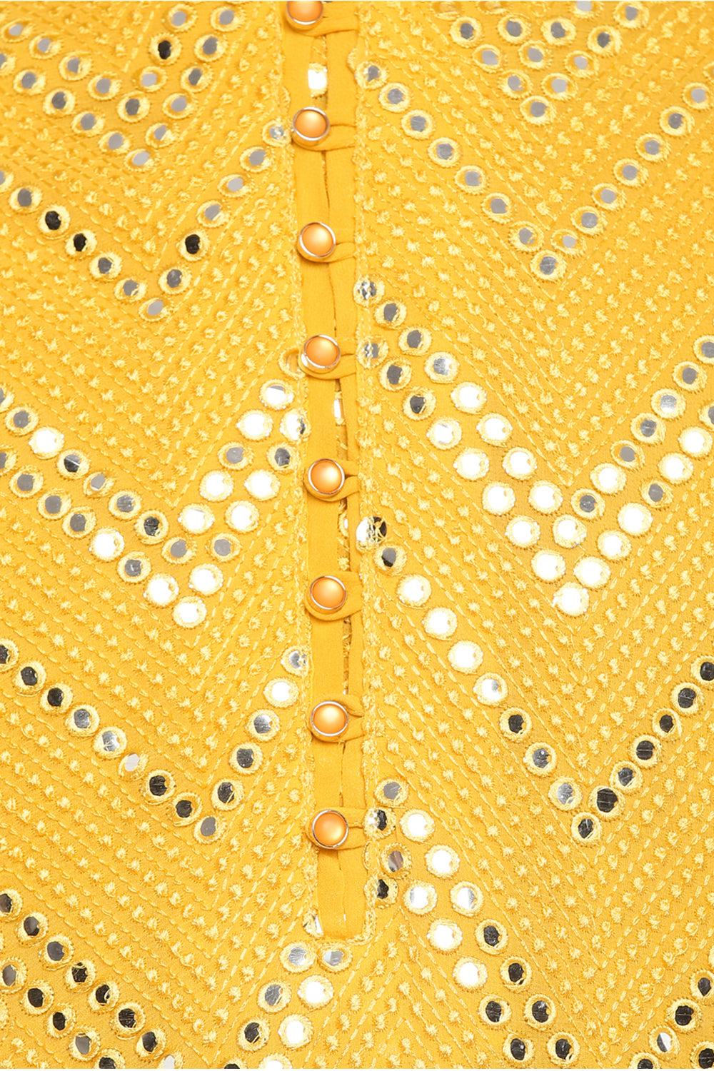 Chevron Mirror Embroidery Kurta Set