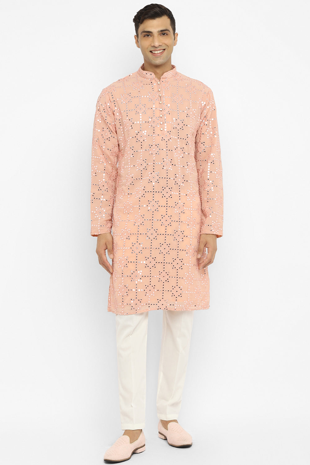 Modern Mirrorwork Embroidru Kurta Set