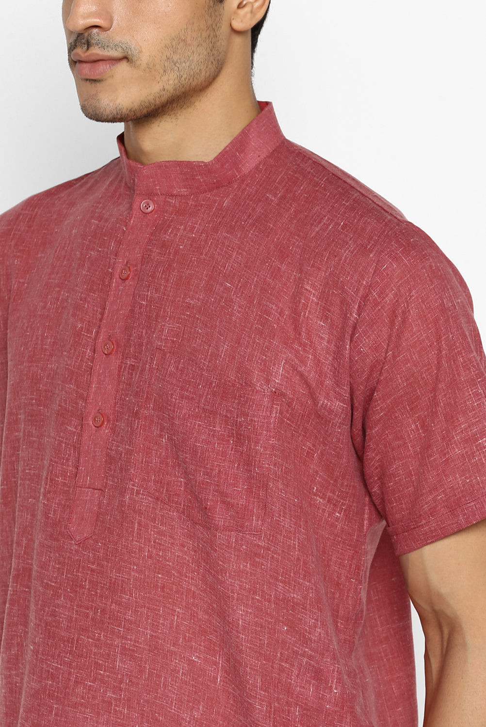 Mens Cotton Slub Kurta Pyjama Set