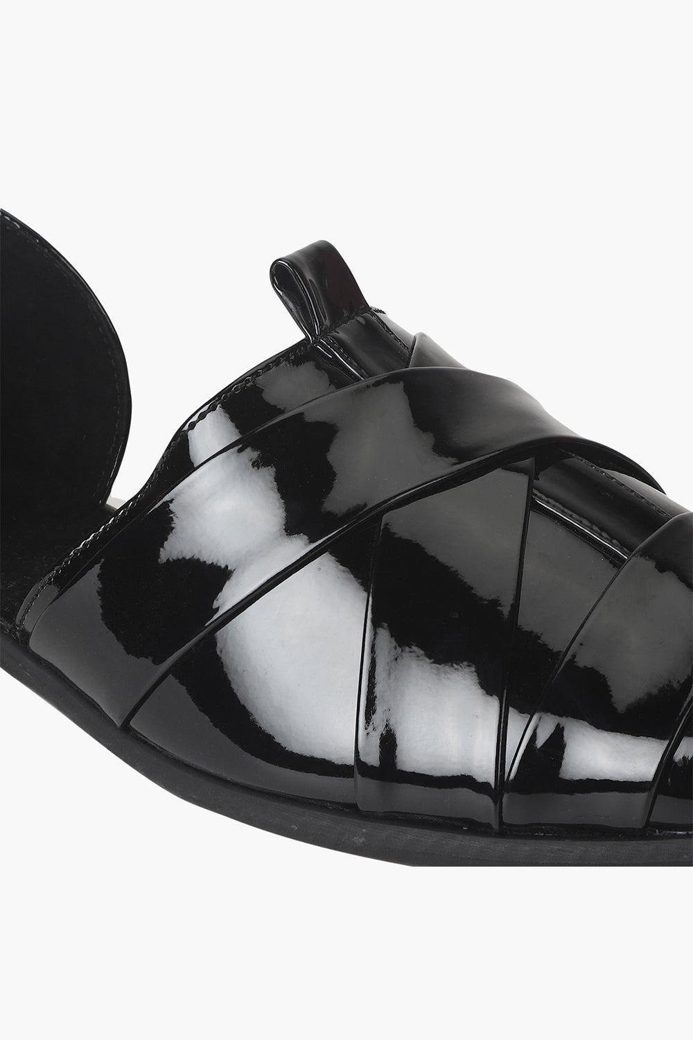 Solid Patent Leather Sandals