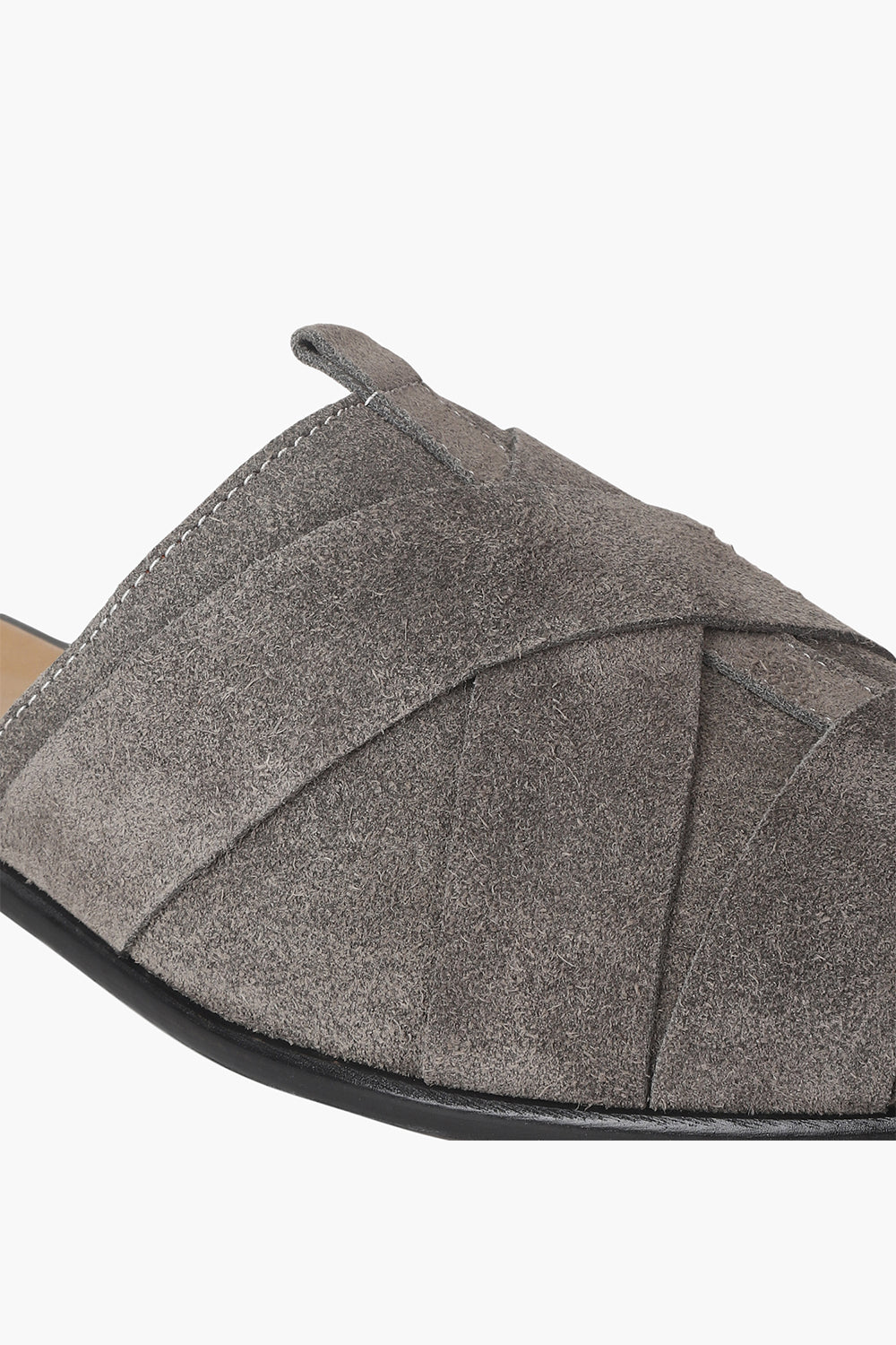 Solid Leather Suede Mules