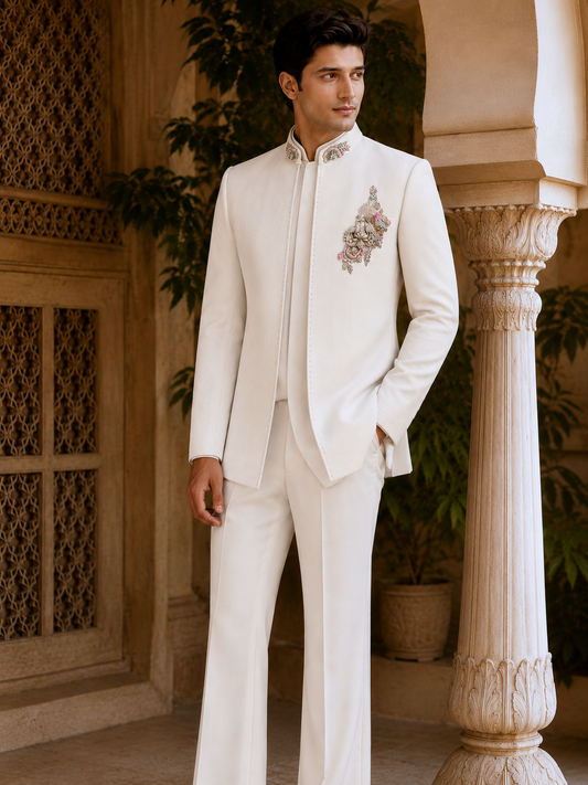 Hand Embroidered Motif Open Jodhpuri