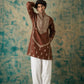 Glass Work Short Tissue Kurta With Wide Leg Pants