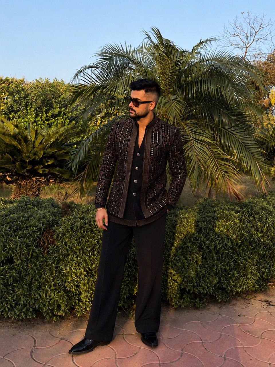 Embroidered Open Jodhpuri Set