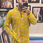 Rajwada Themed Yellow Kurta Set