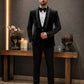 Hand Embroidered Tuxedo With Crystal Embellishments (TUX-001)