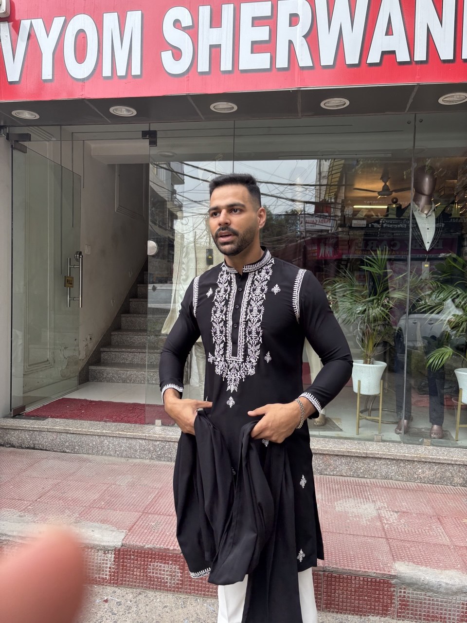 Threadwork Japaneese Kurta Set With Dupatta