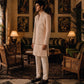 Hand Embroidered Glass Work Indowestern Set With V Neck Kurta