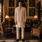 Hand Embroidered Glass Work Indowestern Set With V Neck Kurta
