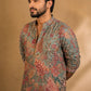 Multicolored Floral Themed Embroidered Kurta Set