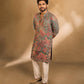 Multicolored Floral Themed Embroidered Kurta Set