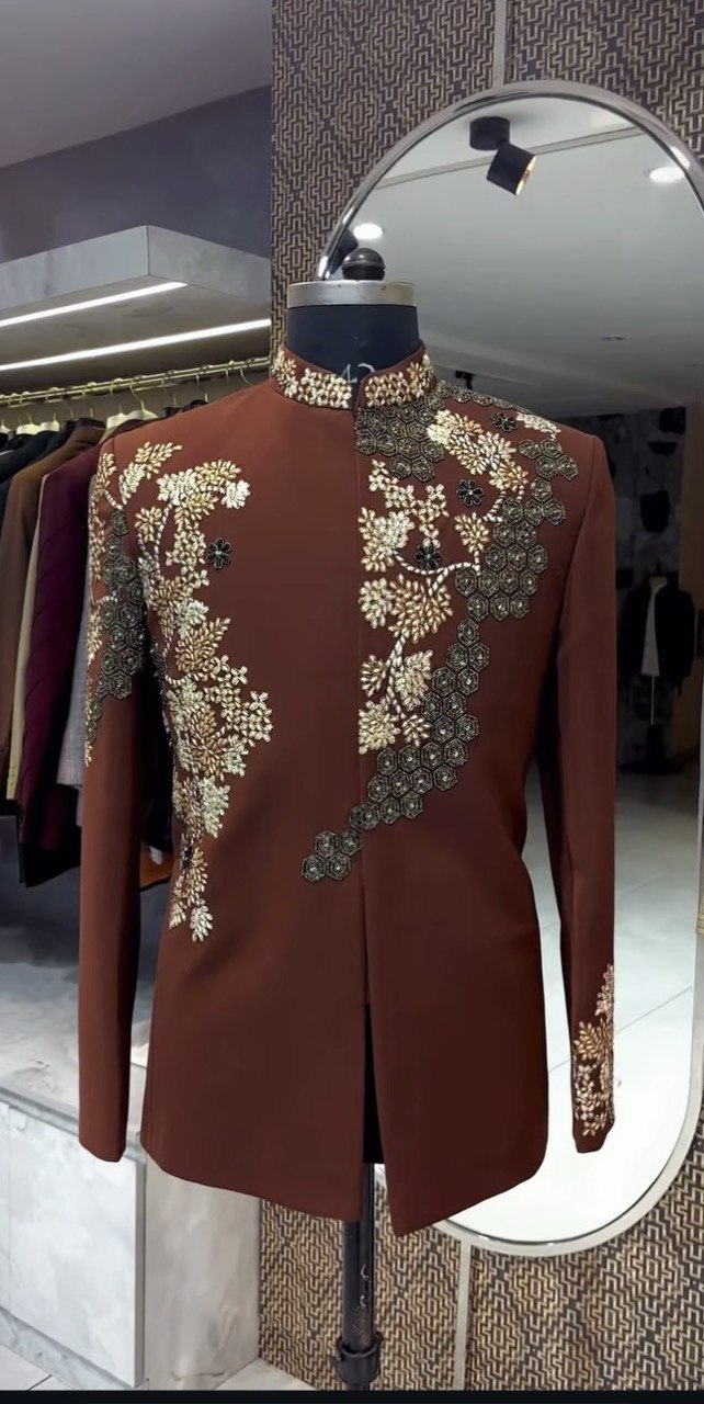 Hand Embroidered Bandhgala Jodhpuri Suit