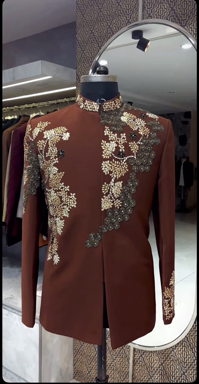 Hand Embroidered Bandhgala Jodhpuri Suit
