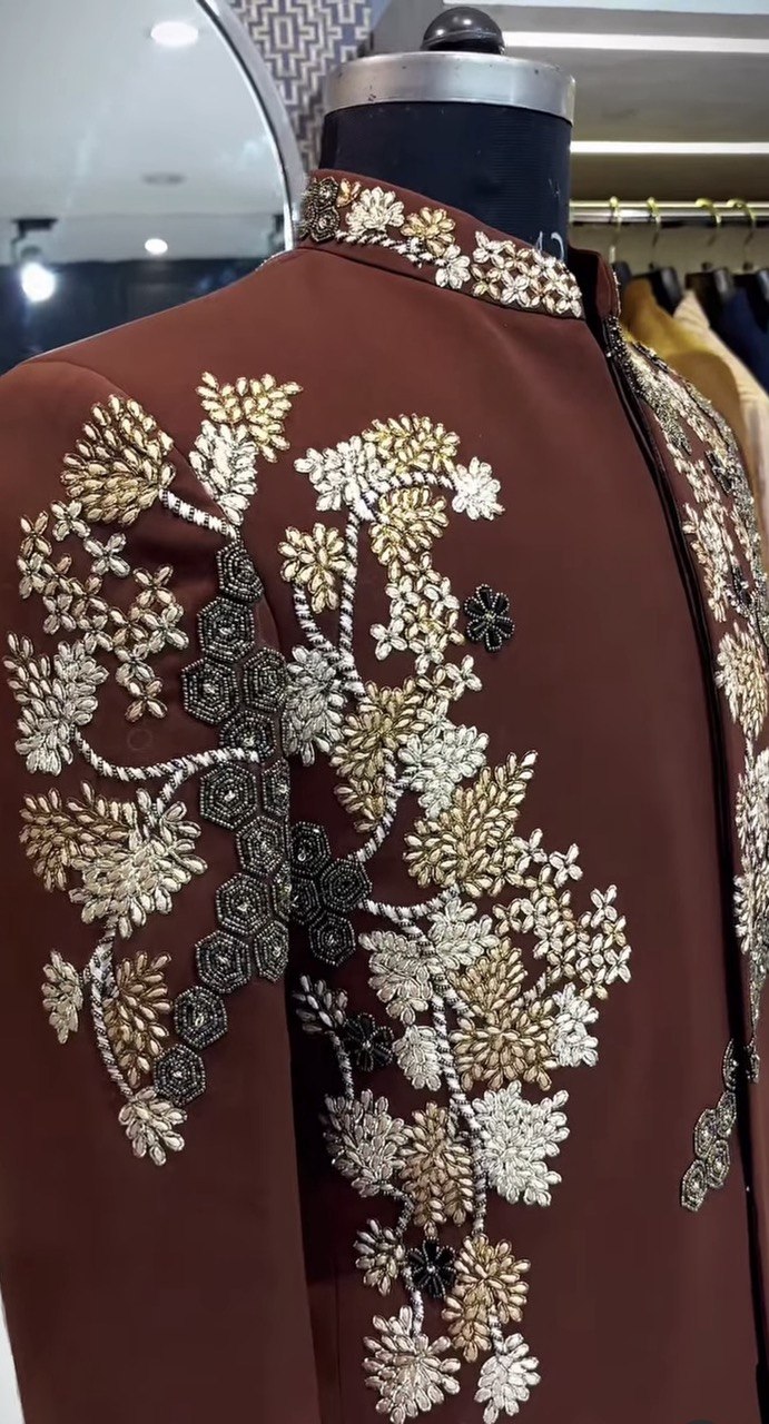 Hand Embroidered Bandhgala Jodhpuri Suit