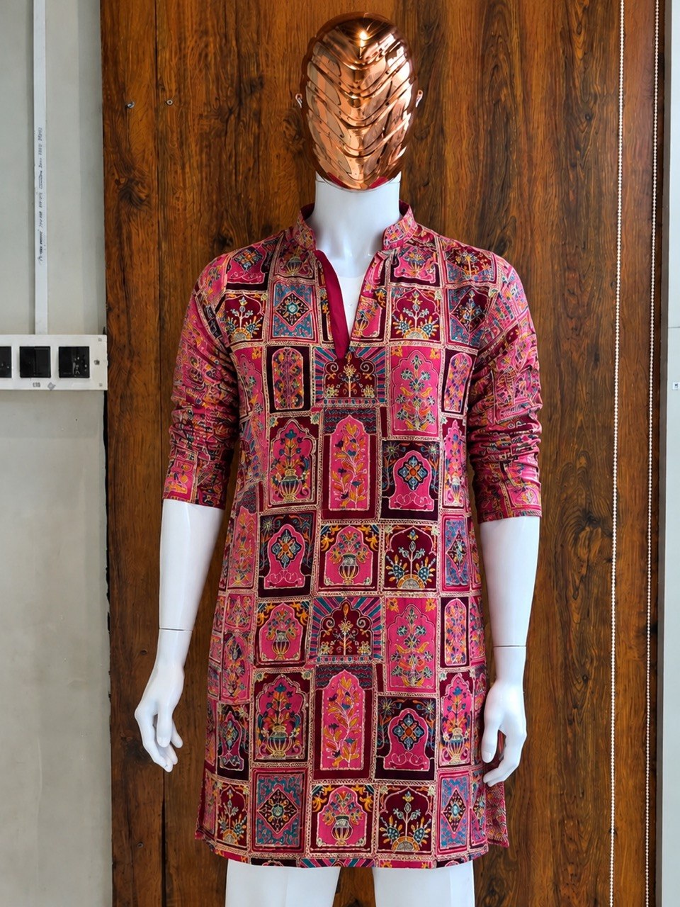 Floral Print Dori Embroidery Kurta Set