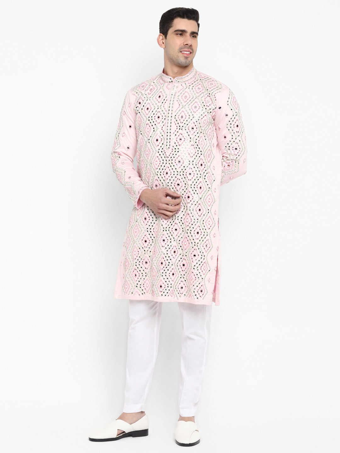 Real Glass Multi Thread Kurta Set