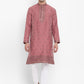 Cotton Silk Textured Brocade Silk Kurta Set