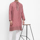 Cotton Silk Textured Brocade Silk Kurta Set