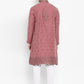 Cotton Silk Textured Brocade Silk Kurta Set