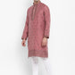 Cotton Silk Textured Brocade Silk Kurta Set