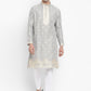 Cotton Silk Textured Brocade Silk Kurta Set