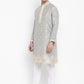 Cotton Silk Textured Brocade Silk Kurta Set