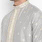 Cotton Silk Textured Brocade Silk Kurta Set