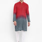 Ombre Dyed Chikankari Kurta Set With Sequins